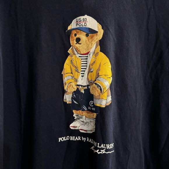 Polo Ralph Lauren Mens Blue Captain Yacht Bear Hoodie Pullover Size Small Preppy - Picture 4 of 7